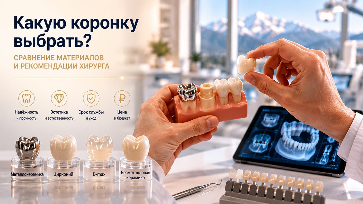 Выбор коронки — цирконий, металлокерамика, винир